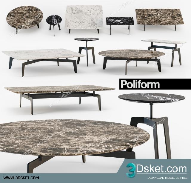 3D Model Table Chair Free Download 0214