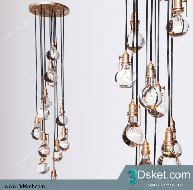 Free Download Ceiling Light 3D Model 0318