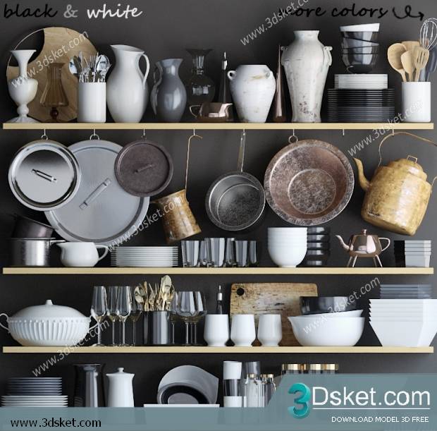 Free Download 3D Models Tableware Kitchen 0182