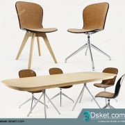 3D Model Table Chair Free Download 0215