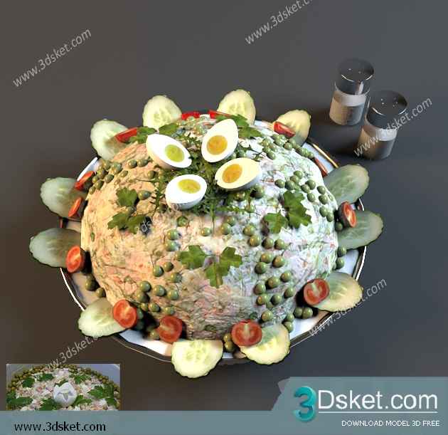 Free Download Kitchen Accessories 3D Model 022