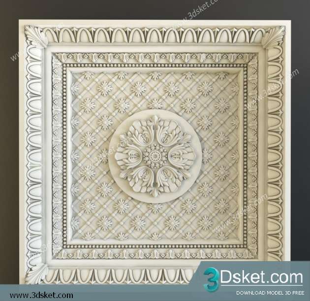 Free Download Decorative Plaster 3D Model 099