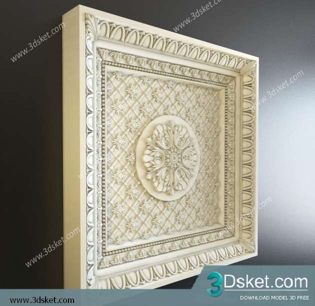 Free Download Decorative Plaster 3D Model 099