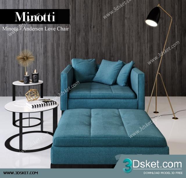 3D Model Table Chair Free Download 0220