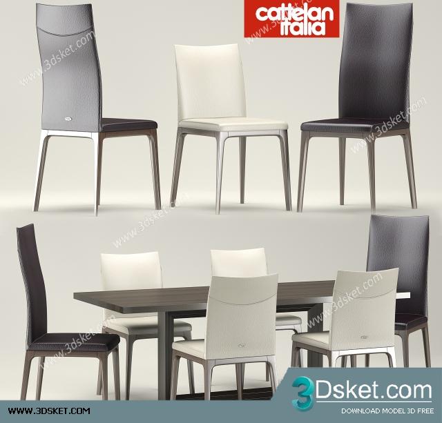 3D Model Table Chair Free Download 0221