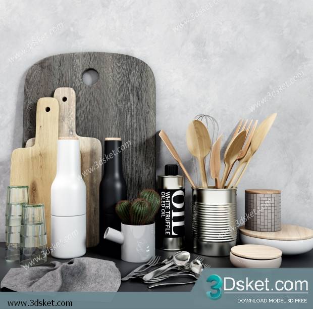Free Download 3D Models Tableware Kitchen 0168