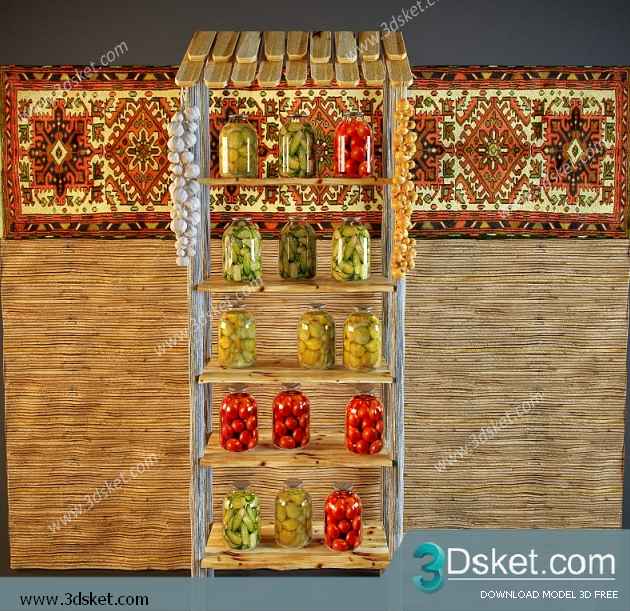 Free Download Kitchen Accessories 3D Model 024