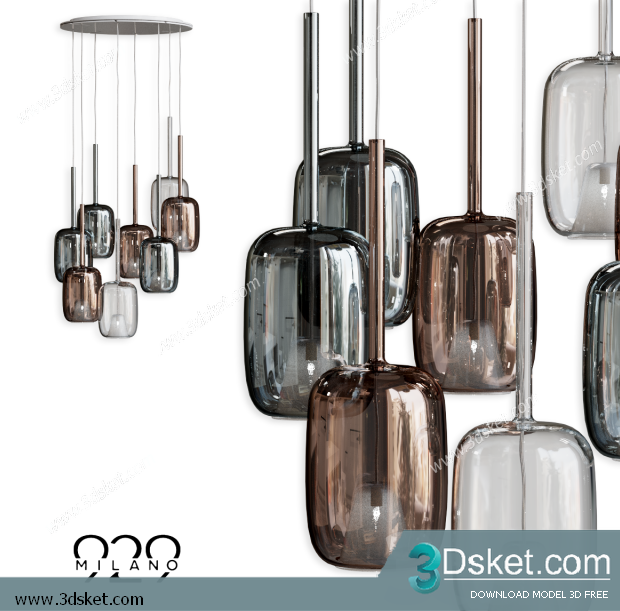 Free Download Ceiling Light 3D Model 0322