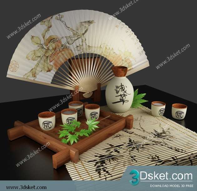 Free Download Decorative set 3D Model 054