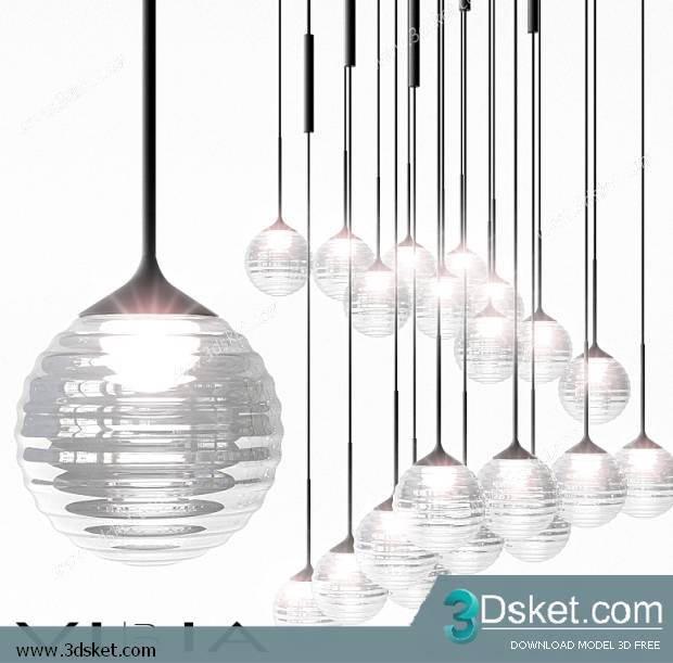 Free Download Ceiling Light 3D Model 0340