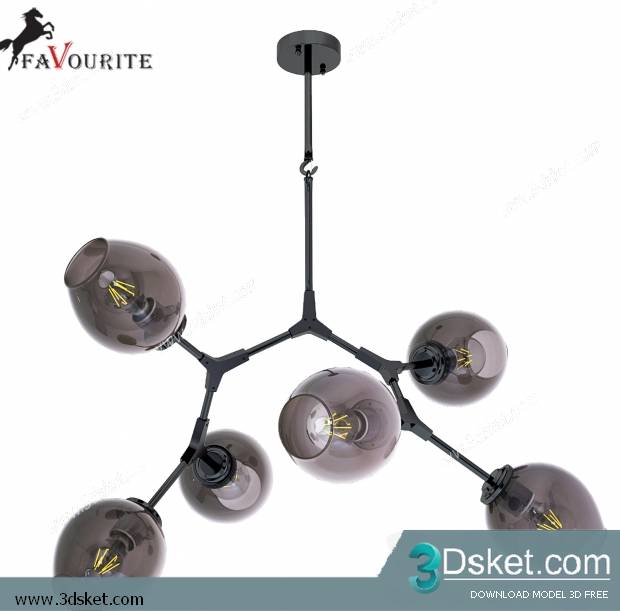 Free Download Ceiling Light 3D Model 0347