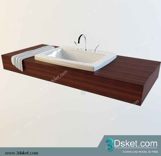 Free Download Wash Basin 3D Model 066