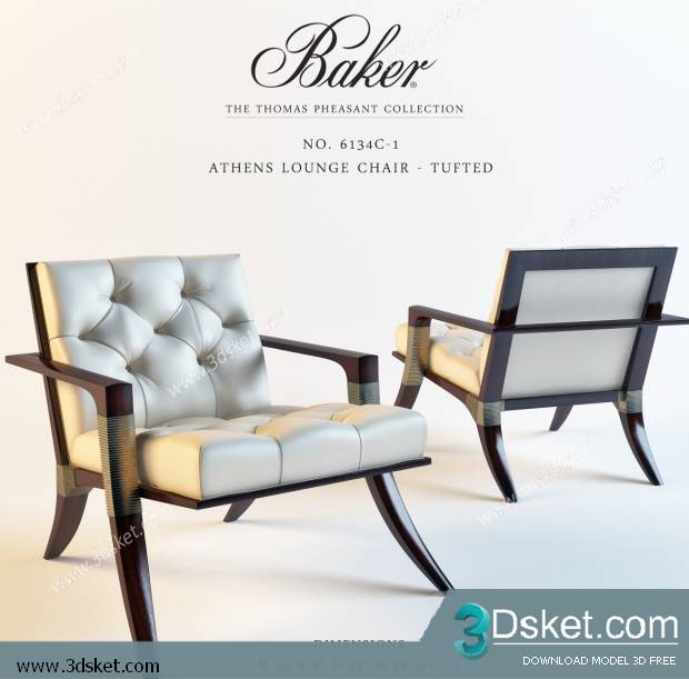 3D Model Arm Chair Free Download 075