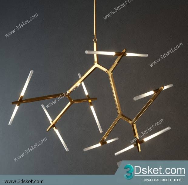 Free Download Ceiling Light 3D Model 0375
