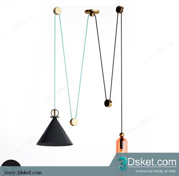 Free Download Ceiling Light 3D Model 0386