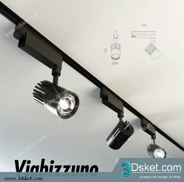 Free Download Spot Light 3D Model 025