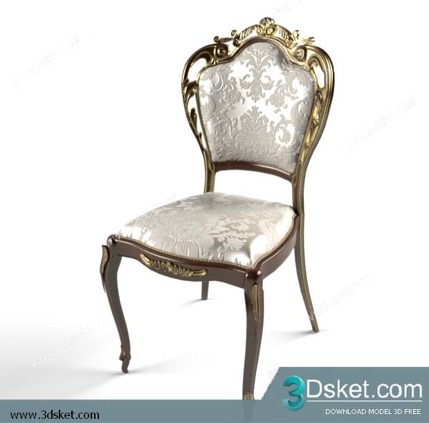 3D Model Arm Chair Free Download 077