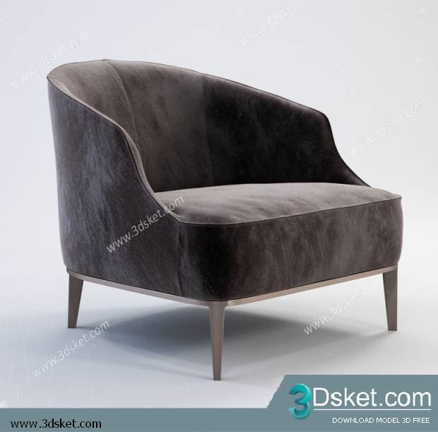 3D Model Arm Chair Free Download 078