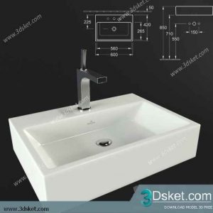 Free Download Wash Basin 3D Model 089