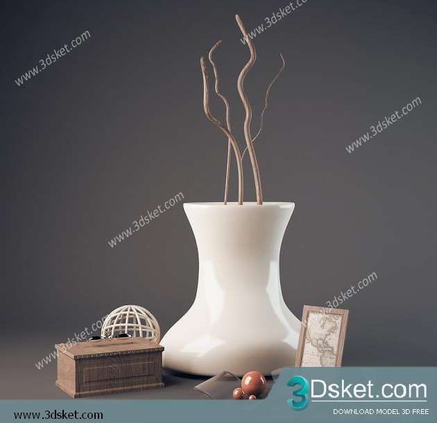 Free Download Decorative set 3D Model 070