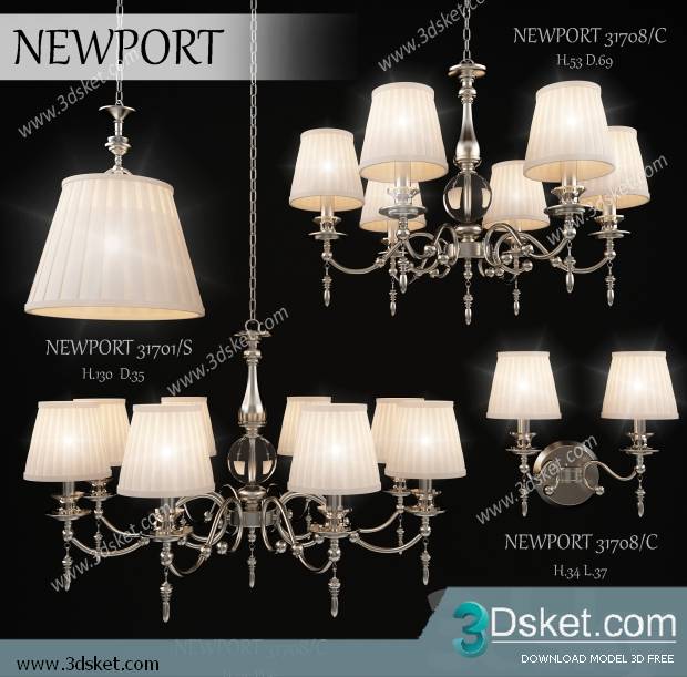 Free Download Ceiling Light 3D Model 0396