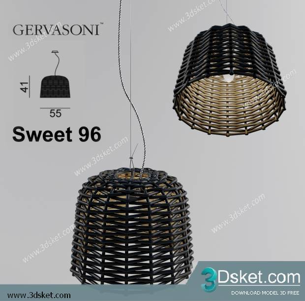 Free Download Ceiling Light 3D Model 0398