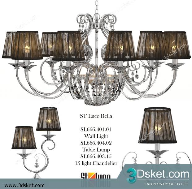 Free Download Ceiling Light 3D Model 0399