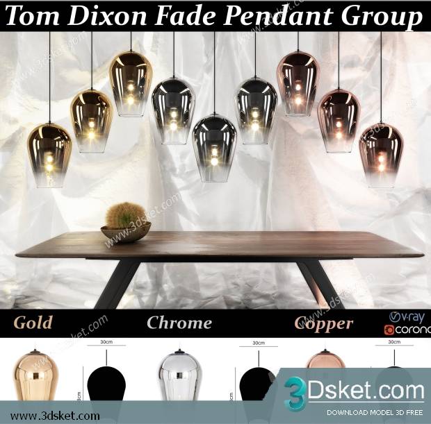 Free Download Ceiling Light 3D Model 0405