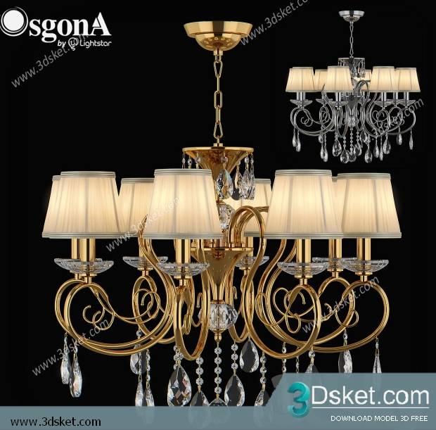 Free Download Ceiling Light 3D Model 0408