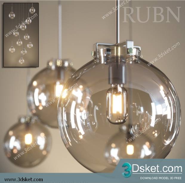 Free Download Ceiling Light 3D Model 0409