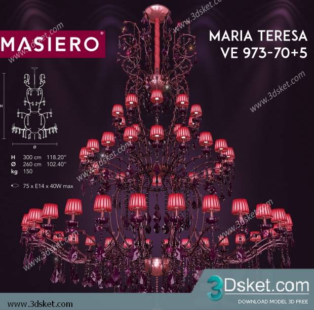 Free Download Ceiling Light 3D Model 0411