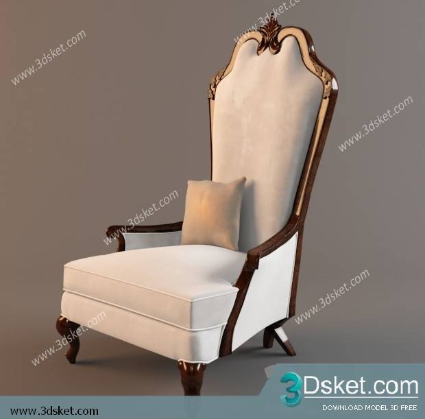 3D Model Arm Chair Free Download 083