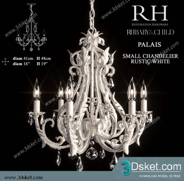 Free Download Ceiling Light 3D Model 0417