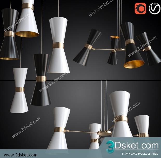 Free Download Ceiling Light 3D Model 0419