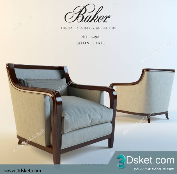 3D Model Arm Chair Free Download 084