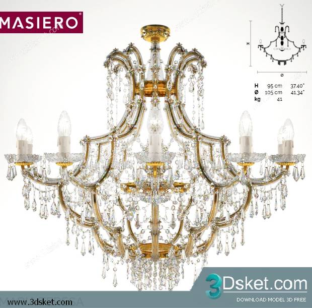 Free Download Ceiling Light 3D Model 0427