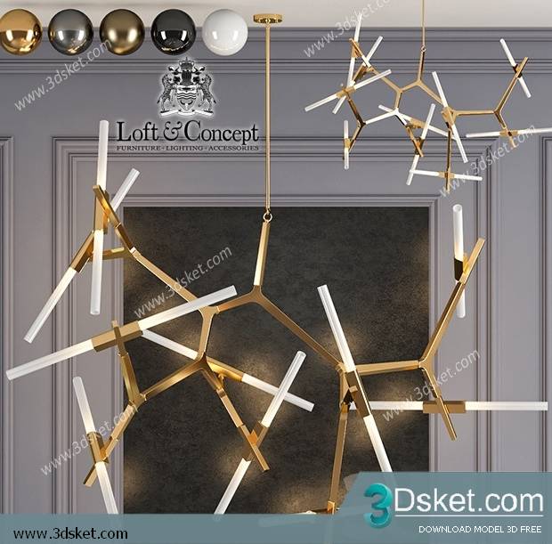 Free Download Ceiling Light 3D Model 0428