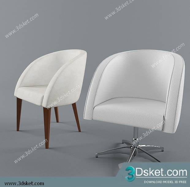 3D Model Arm Chair Free Download 085