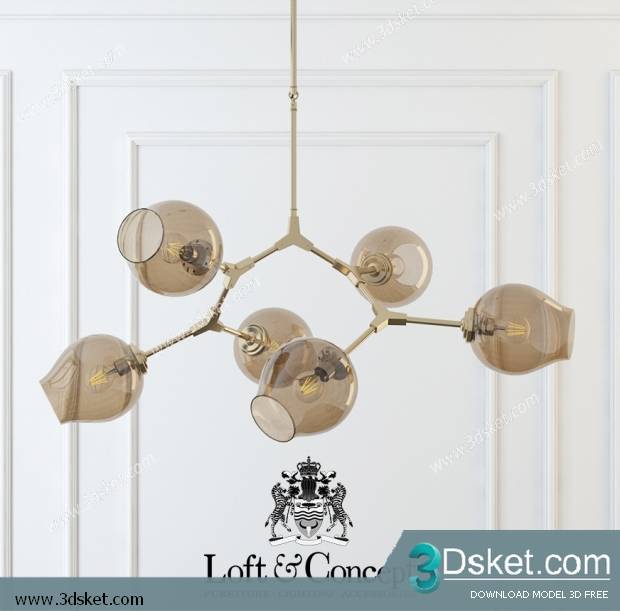 Free Download Ceiling Light 3D Model 0435
