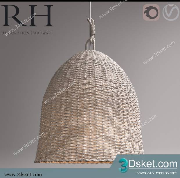 Free Download Ceiling Light 3D Model 0436
