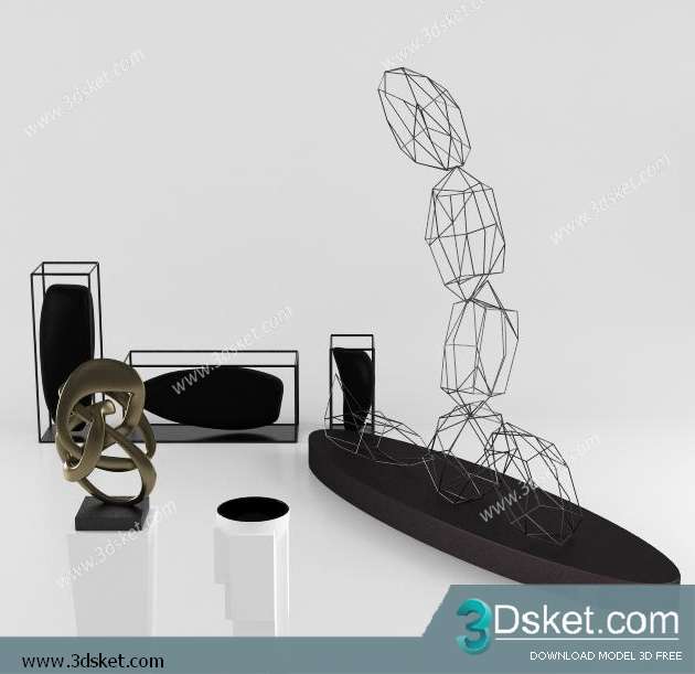 Free Download Decorative set 3D Model 075