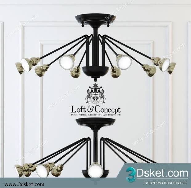 Free Download Ceiling Light 3D Model 0433