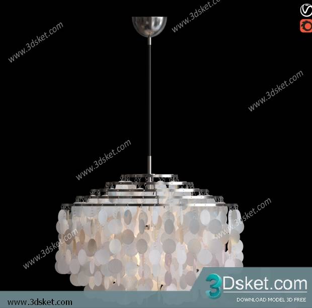 Free Download Ceiling Light 3D Model 0438