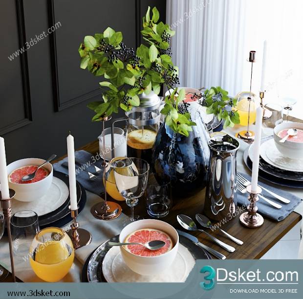 Free Download 3D Models Tableware Kitchen 0222