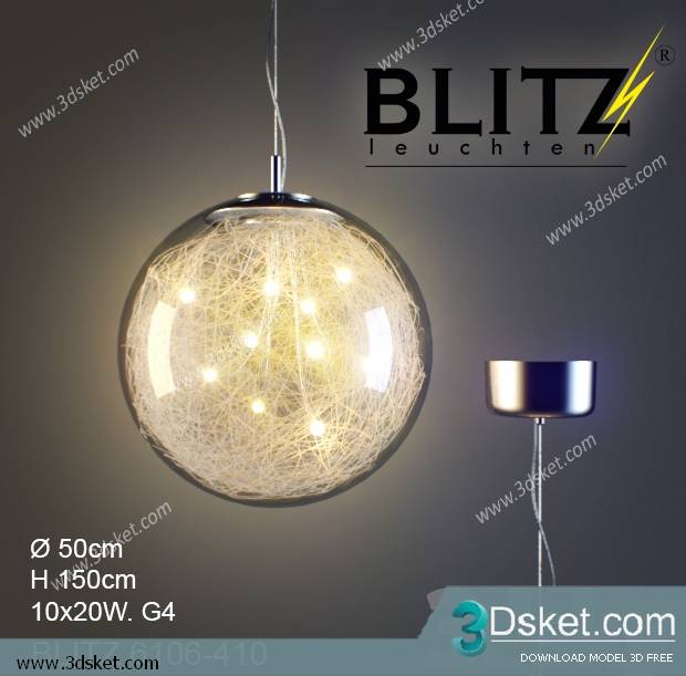 Free Download Ceiling Light 3D Model 0621