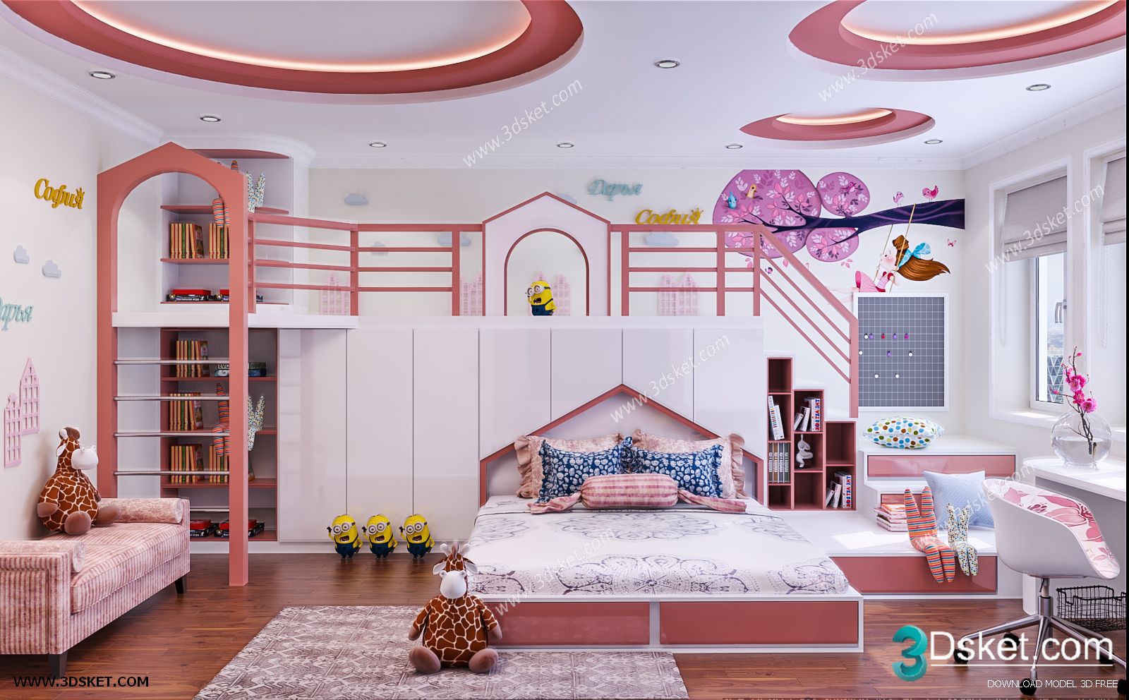 3D Interior Scene Model Children Room 0173 Scene 3dsmax