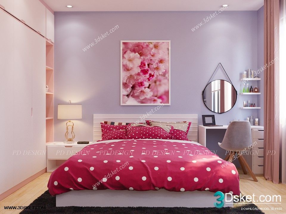 3D Interior Scene Model Children Room 0184 Scene 3dsmax