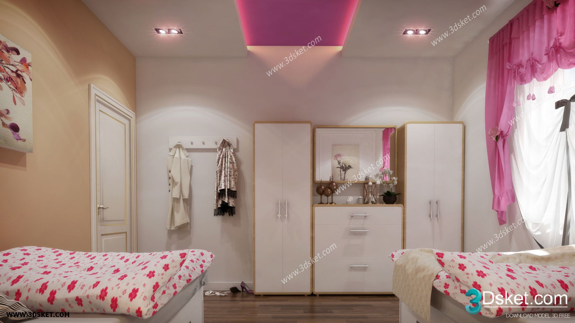 3D Interior Scene Model Children Room 0185 Scene 3dsmax