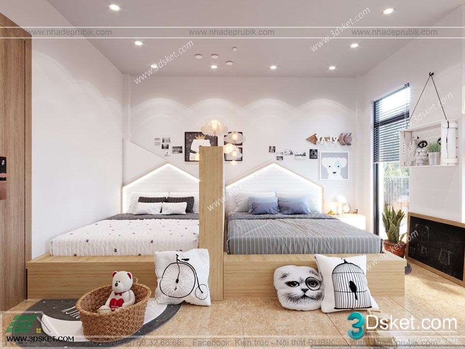 3D Interior Scene Model Children Room 0190 Scene 3dsmax
