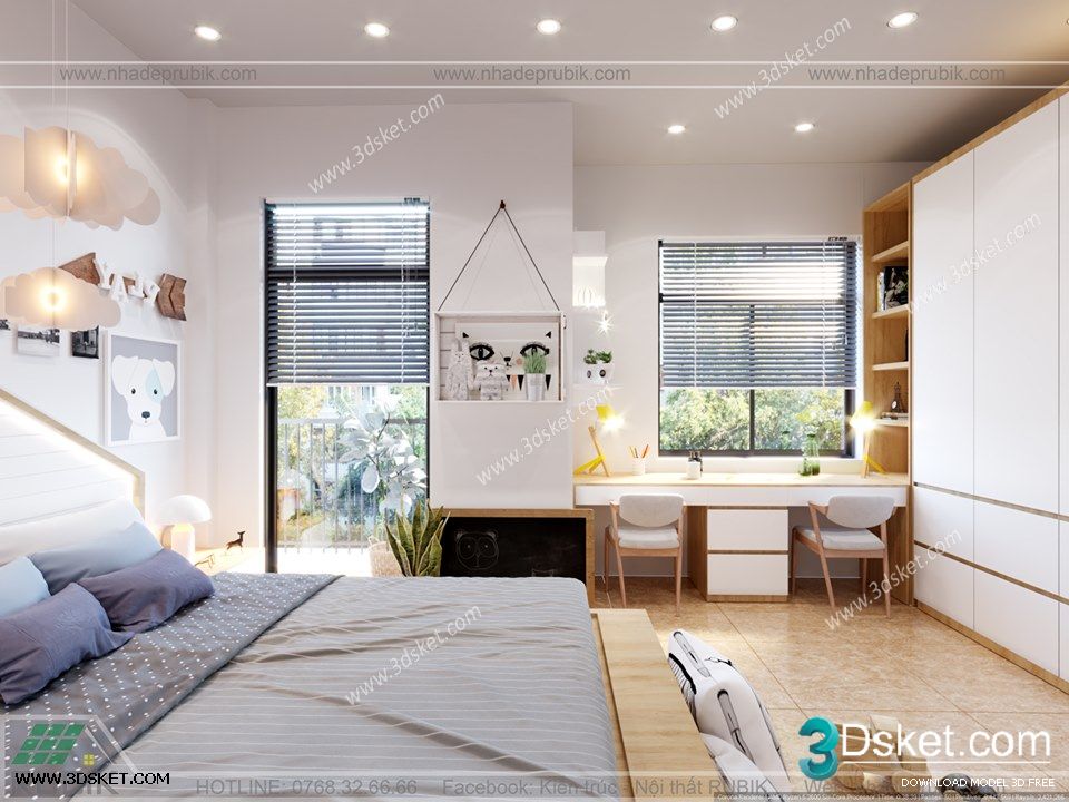 3D Interior Scene Model Children Room 0190 Scene 3dsmax